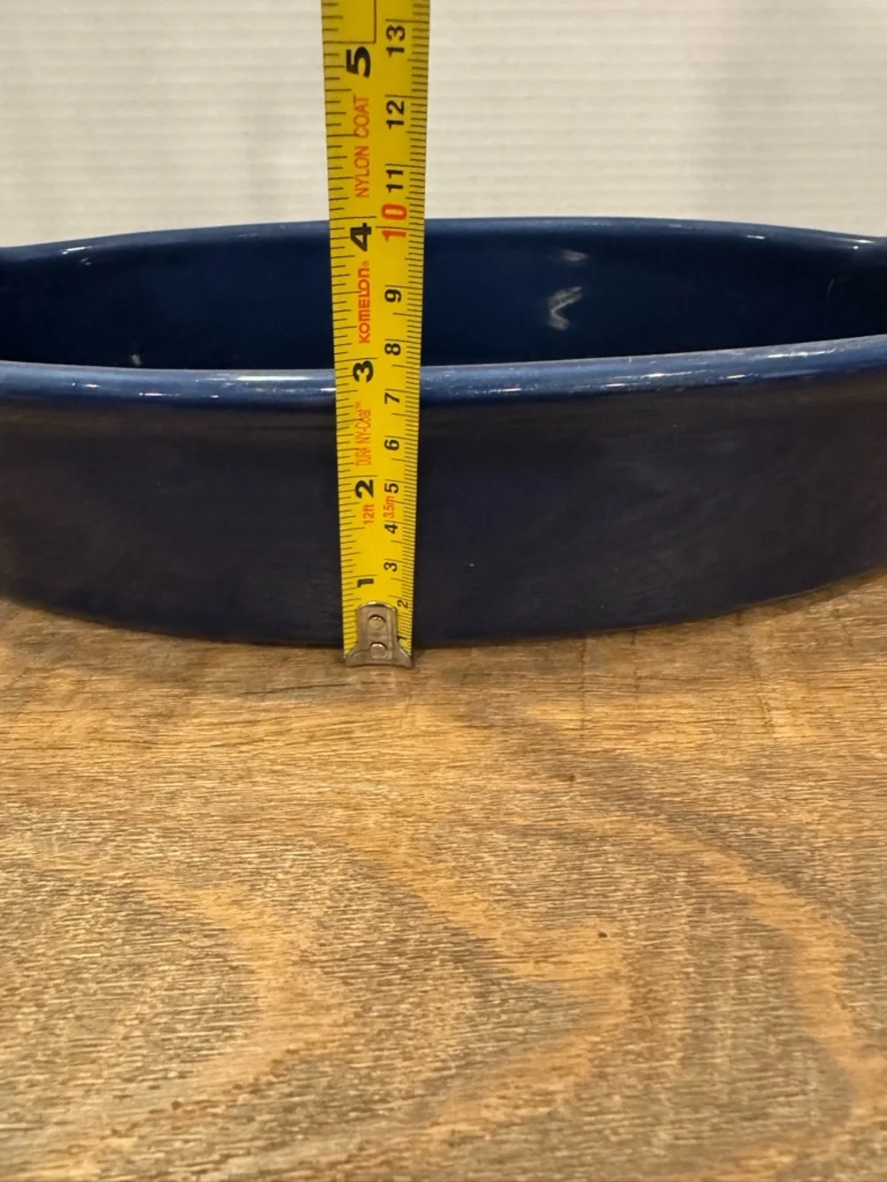 Crate & Barrel Blue Casserole Dish w/o Lid Oval Shape w/Handles
